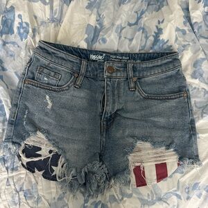 Fourth of July High-Rise Women Jean Shorts